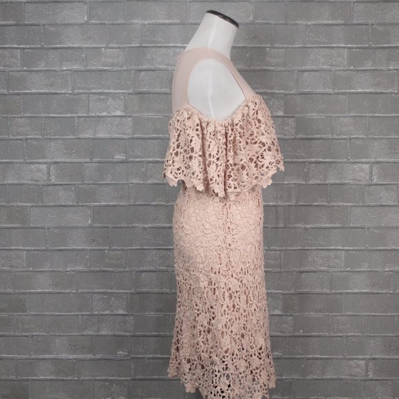 Revolve J.O.A. Blush Pink Crochet Lace Dress - Picture 5 of 14